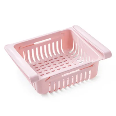 

Refrigerator clapboard retractable storage rack household storage rack fresh-keeping pull type sorting box