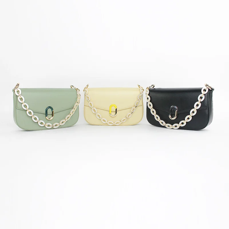 

Mini Design PU Leather Crossbody Bag With Long Chain Excellent Quality Women Ladies Shoulder Bag