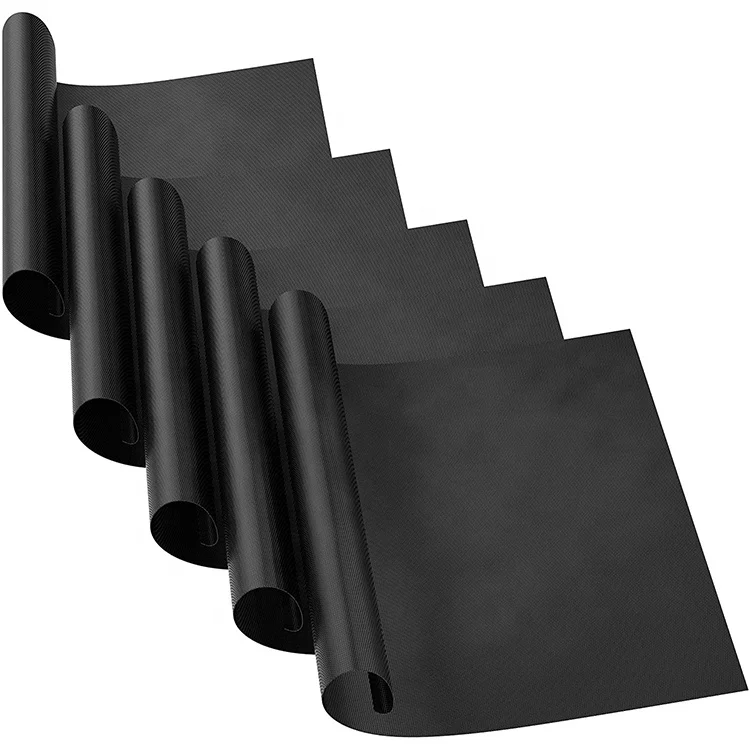 

Non-stick 0.25mm washable oven liner Easily Cleaned black BBQ grill cooking sheet, Black ,borwn, copper