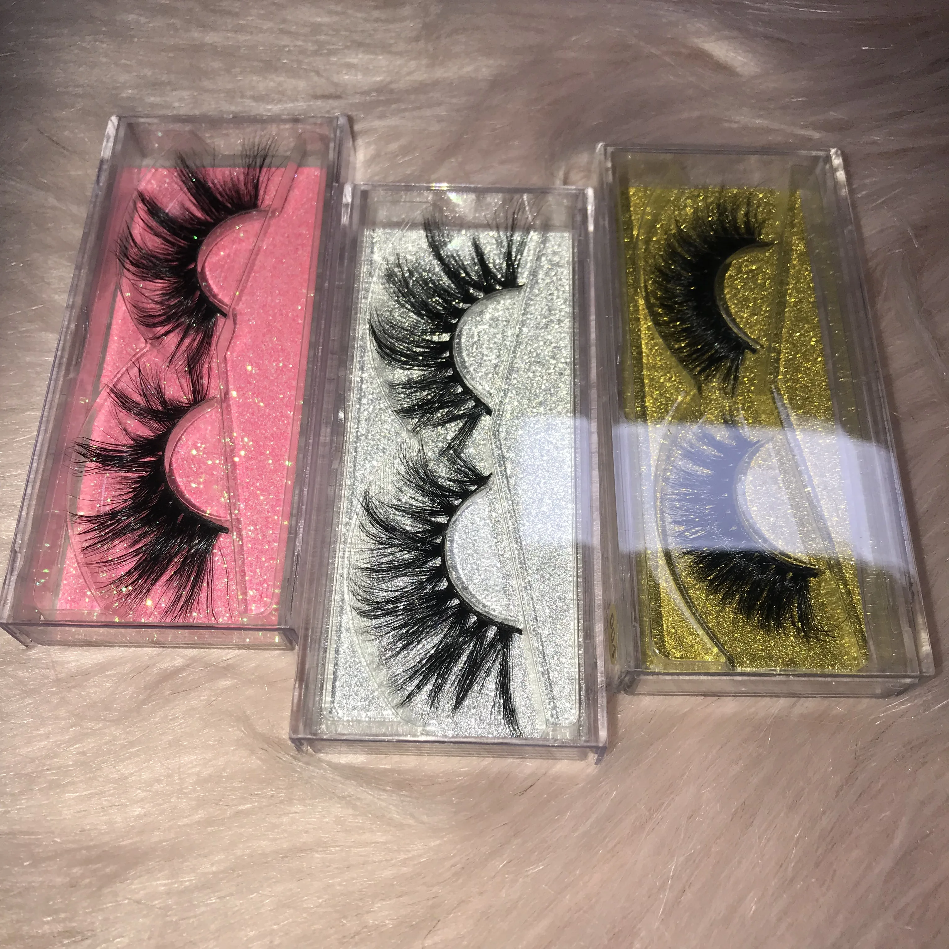 

Full strip lashes 3d wholesale vendor 25mm eyelash box eye lashes mink