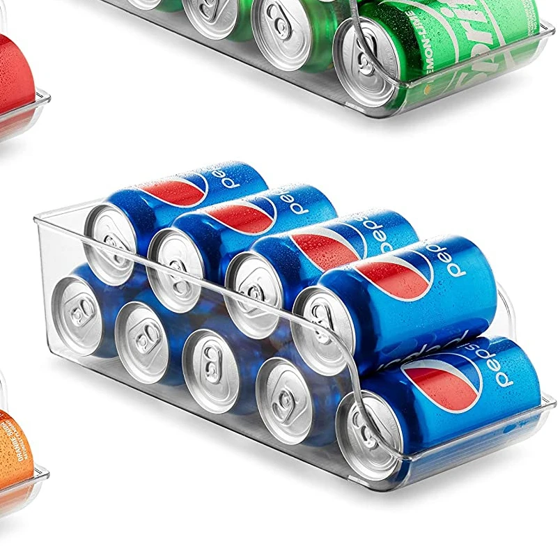 

PET Fridge, Freezer, Kitchen, Countertops, Cabinets Refrigerator Organizer Bins Pop Soda Can Dispenser Beverage Holder