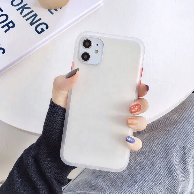 

2021 New design Simple Fashional Translucent Silicon bumper Multipile colors plastic back compatible for iphone 12 phone case