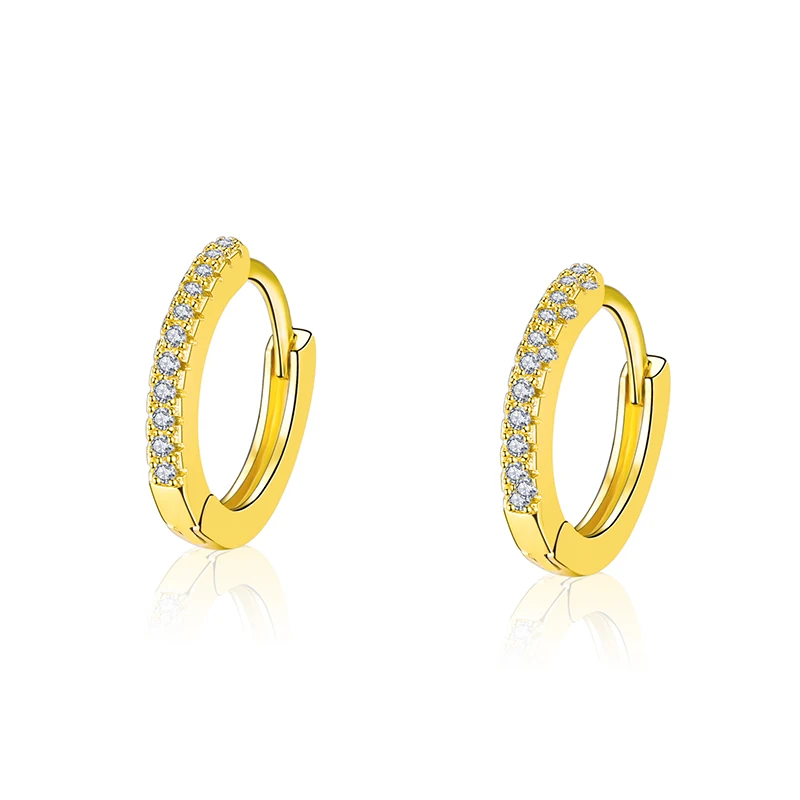 

High quality wholesale brass gold-plated 18K zircon earrings for female girl jewelry fashion trend