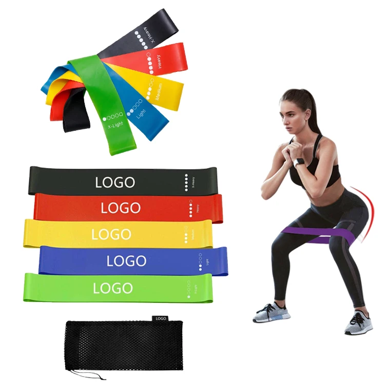 

Tension Stretch Loop Exercise Workout Bands Work Out Yoga TPE Resistance Band Set, Green, blue, yellow, red, black