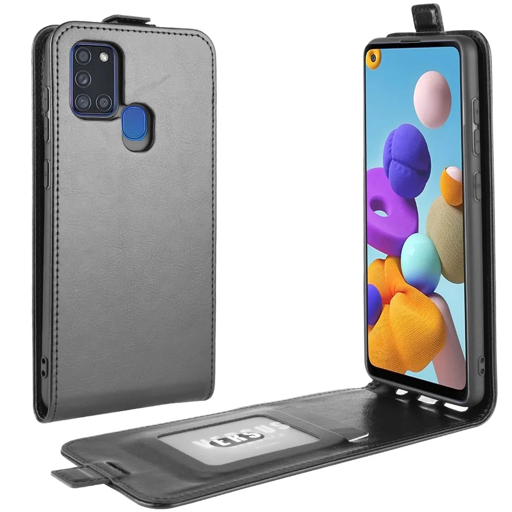 

Magnetic Wallet Card Light Mobile Back Cover Leather Phone Flip Wallet Case for Galaxy A21s