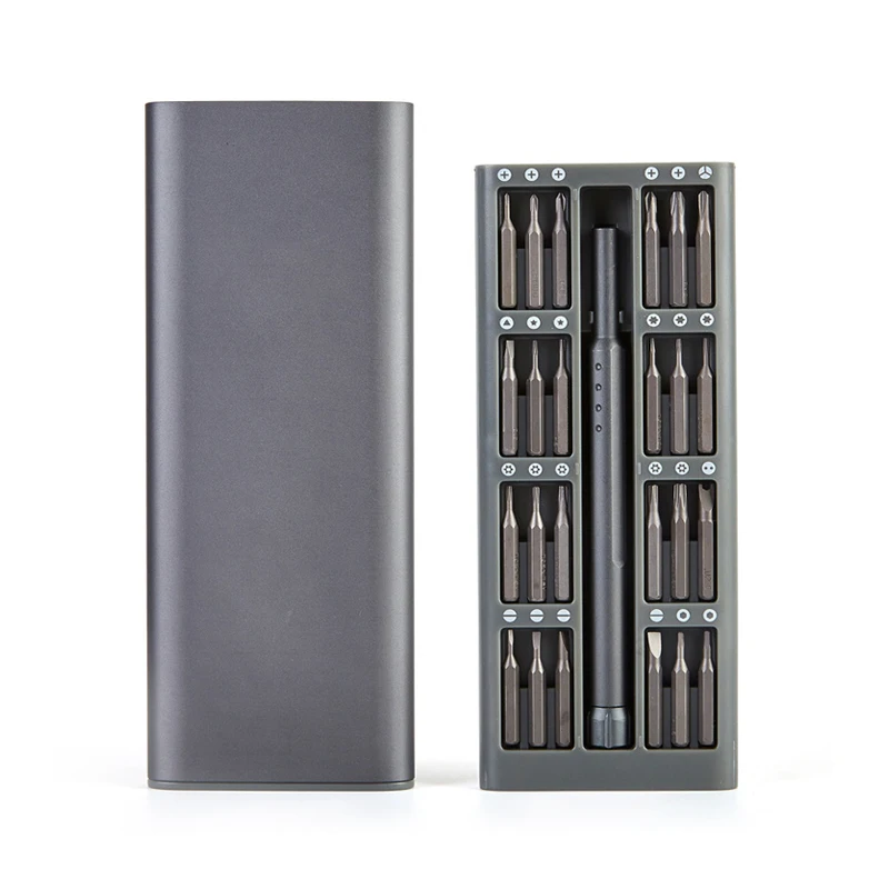 
Mini Power Drills 24 in 1 Cell Phone Repair Kit Tool Manual Magnetic Drill Bit Set Cordless Non Electric Tools Drill for iPhone 