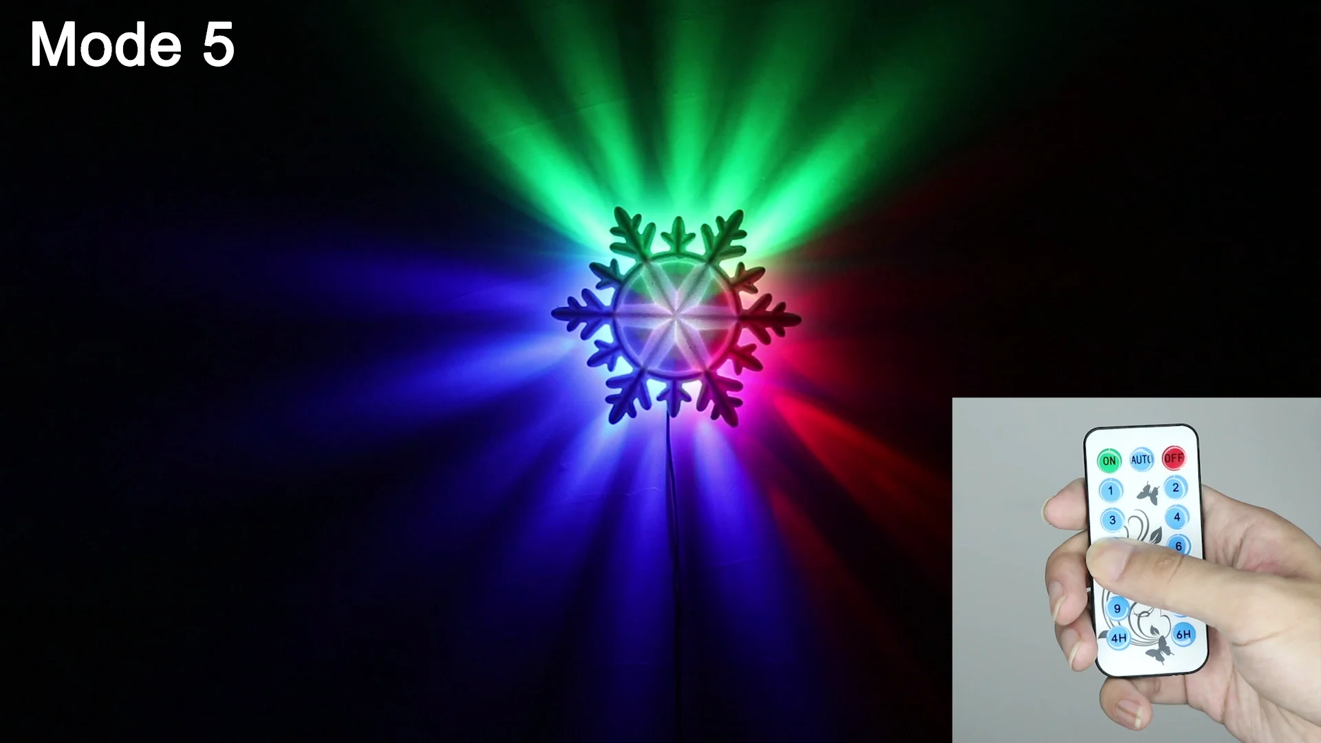 OurWarm Lighted Christmas Tree Topper LED Snowflake Tree Topper with 11  Modes Remote Control 4H/6H Timer IP44 Waterproof