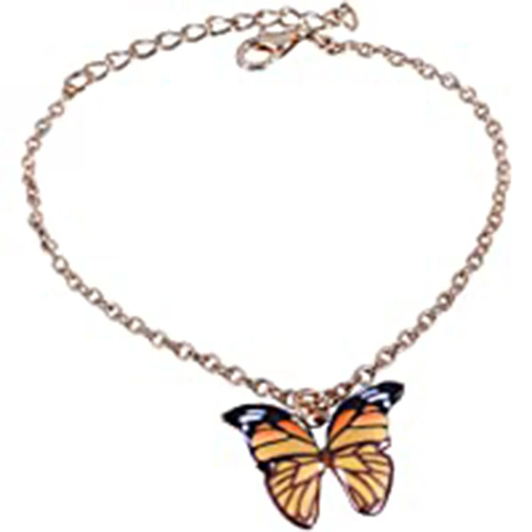 

Elegant Multicolor Alloy Butterfly Pendant Bracelet Anklet Jewelry