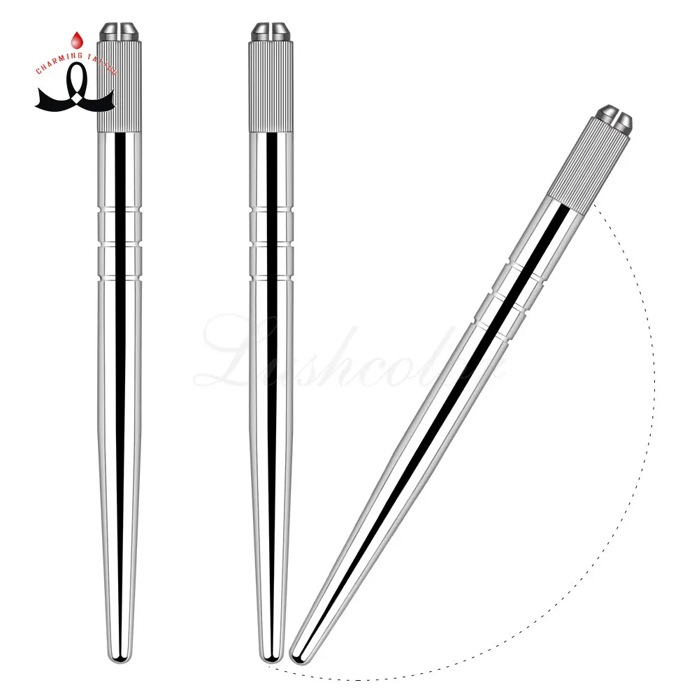 

Lushcolor Microblading Supplier Silver Microblading Holder Eyebrow Manual Hand Tool for Hairstroke or Shading, Sliver