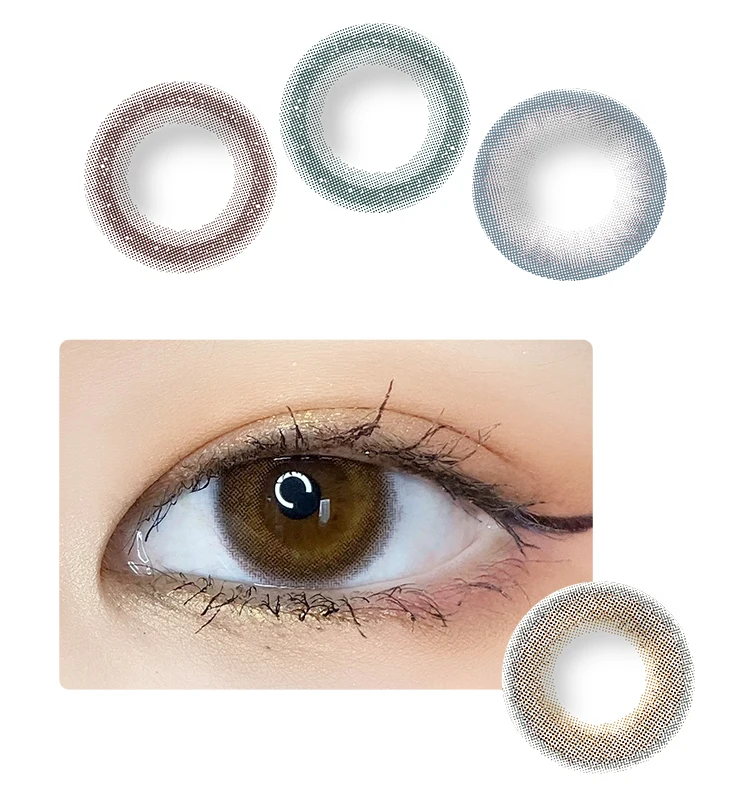 

Soft half year Cosmetic Cheap Color Contact Lenses Wholesale crazy Colored Eye Contact Lens, 4 colors