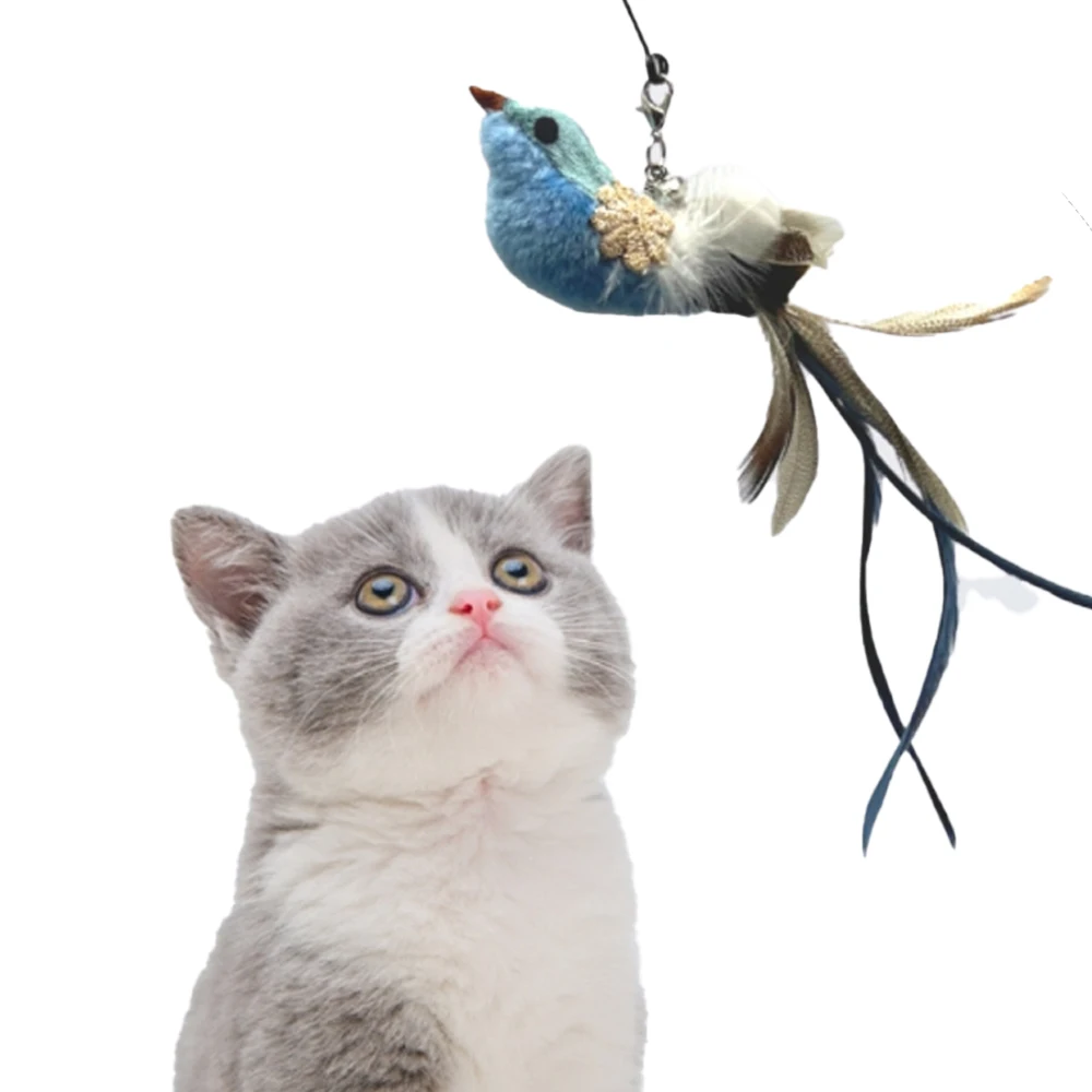 

cat toys Feathered Bird interactive cat teaser toys Replacement Headband Bells