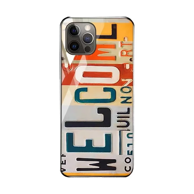 

License Plate Number phone cases for iphone 13 12mini 11 pro Case Car numbers licenses plates capa