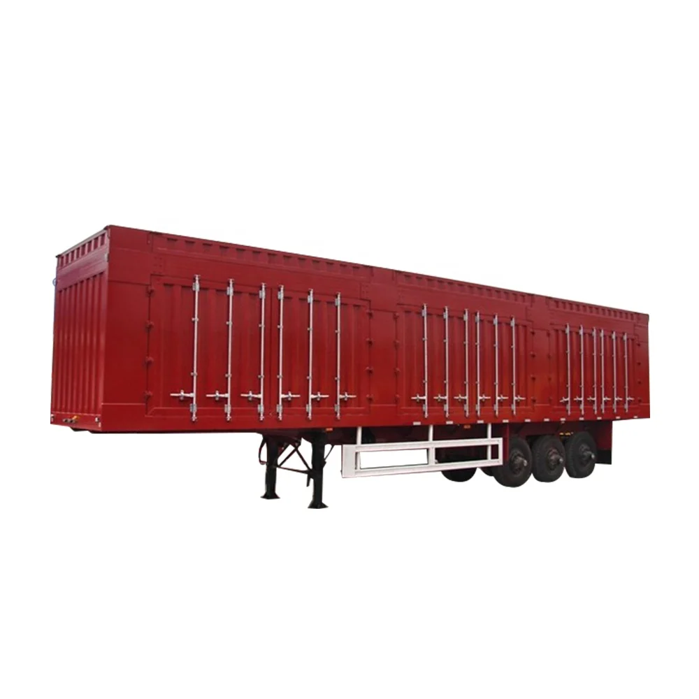 

Triaxles Box Trailer 50t Payload Dry Cargo Box Semi Trailer, Customers optional