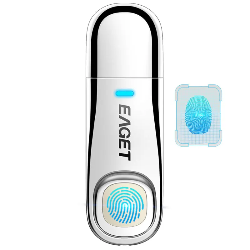 

Fingerprint Encryption Pendrive USB3.0 Memory Stick Storage for Laptop PC flash drive, Sliver