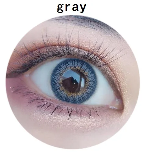 

New arrival 3 tone xiaer green blue gray brown contact lens soft color contact lenses 14mm