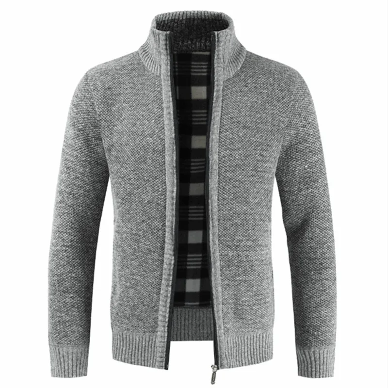 

Winter New Men's Simple Cardigan Sweater High Quality Slim V-Neck Knit Jackets, Customized color