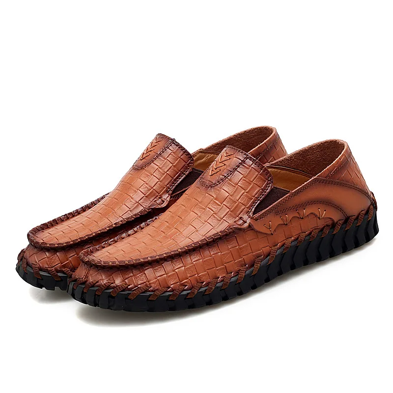 

Casual Work Dress Shoes Loafers Men Casual Leather Slip on Shoes, 3 colors