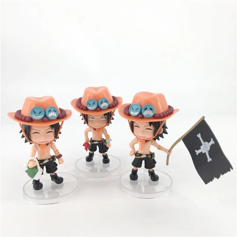 RH-C81 3PCS Một Mảnh Bức Tượng Nhật Bản Anime One Piece Portgas D Ace Hành Động Hình PVC đồ chơi kỹ thuật số