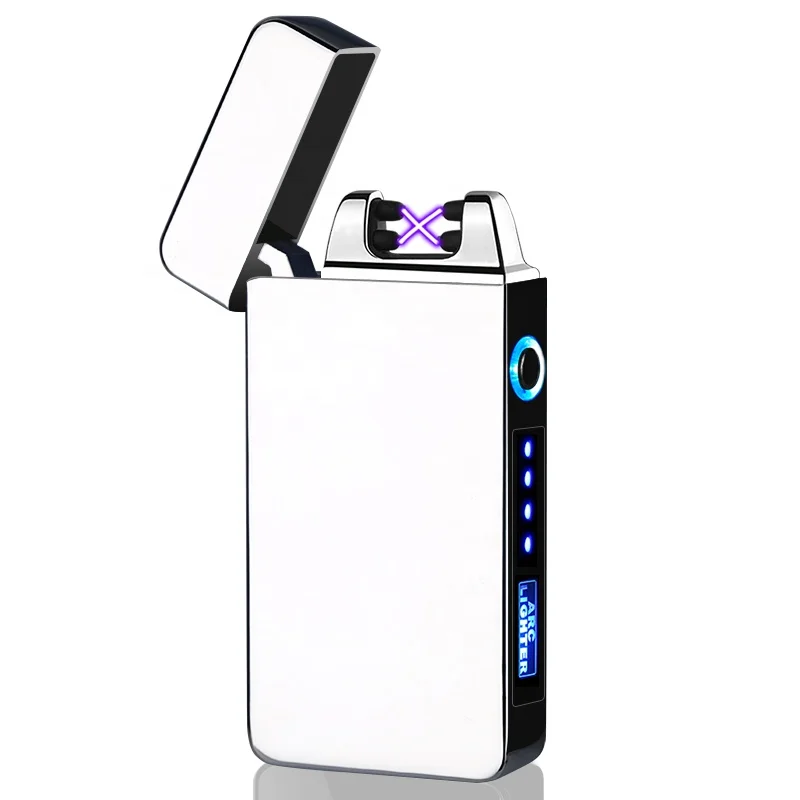 

Windproof Electric Charging Dual Plus Plasma Arc Electronic USB Cigarette Lighter, Various colors