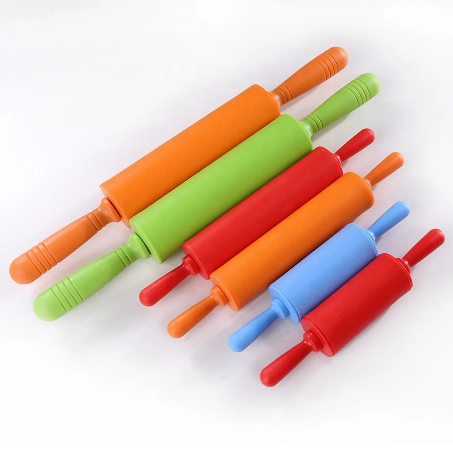 

Nonstick Surface Silicone Rolling Pin Dough Roller for Pizza Cookie