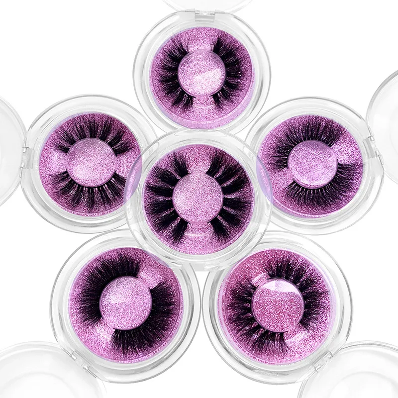 

3D Real Mink False Eyelash Extensions Strip Mink Lashes Thick Fake False Eyelashes Makeup Handmade 100% Glitter Packing Lashes