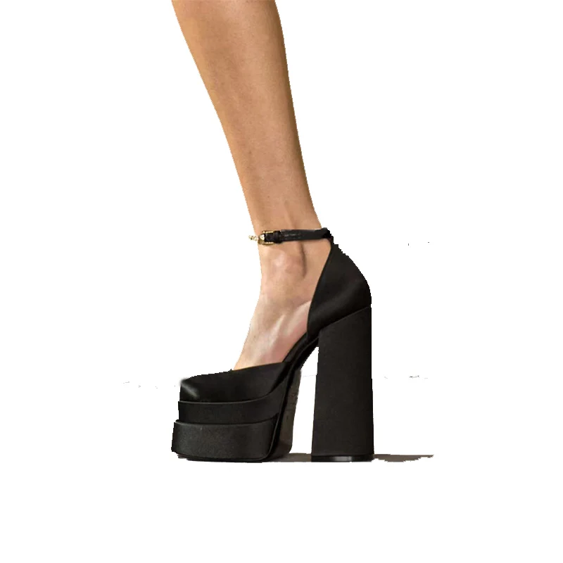

2022 New Arrivals Luxury Satin Fashion Platform Women High Heel Pumps