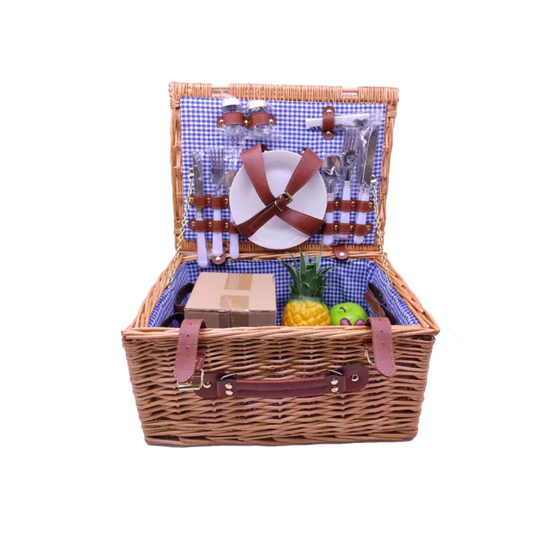 

eco friendly willow wicker blanket cutlery cloth australia picnic-basket box picnic basket sets for 4