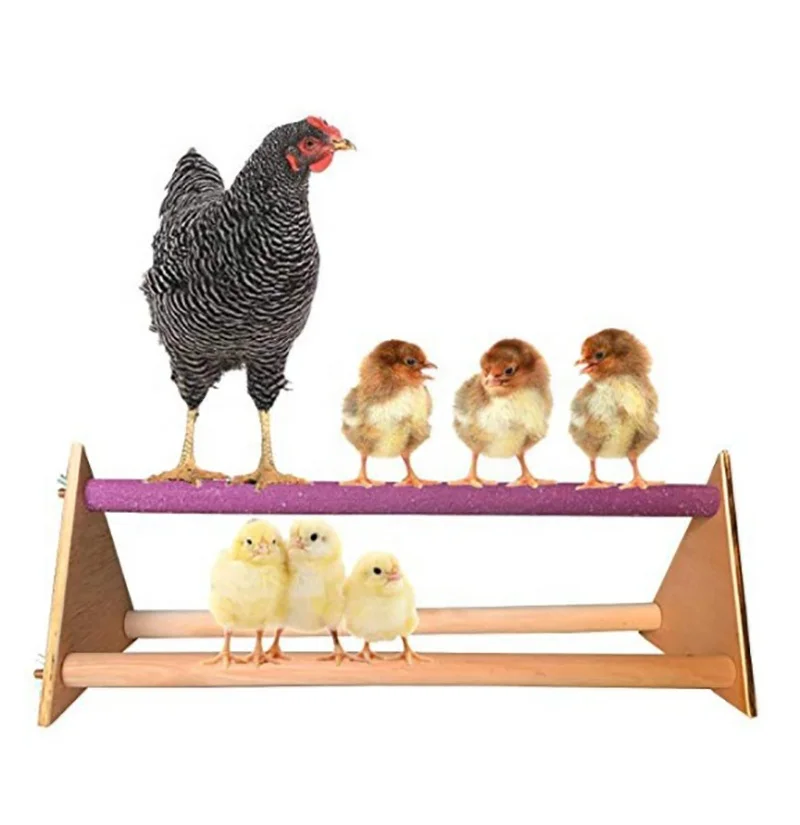

Chicken Perch Coop or Orchard Used Triangle Wooden Hen Stand Perch Chicken Swing toys for Chickens Bird Parrot Climb