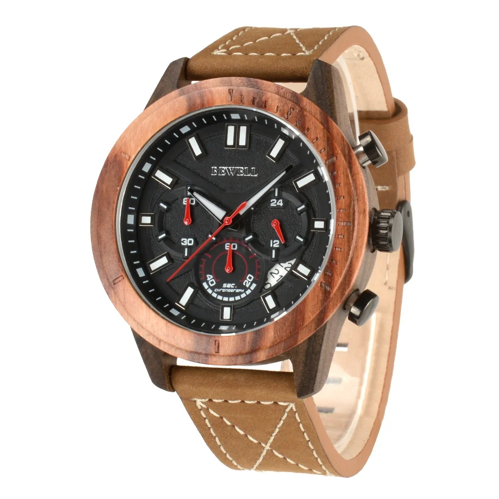 

Wholesale Fashion Quality Watch Custom Logo Men Leather Strap Quartz Watch