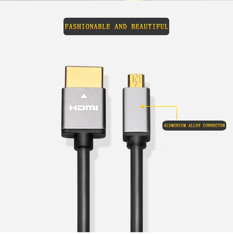 Custom Wholesale Price Mirco Hdmi To Hdmi Cable 4k Support 4k 18gbps 4k Micro Hdmi Cable Buy