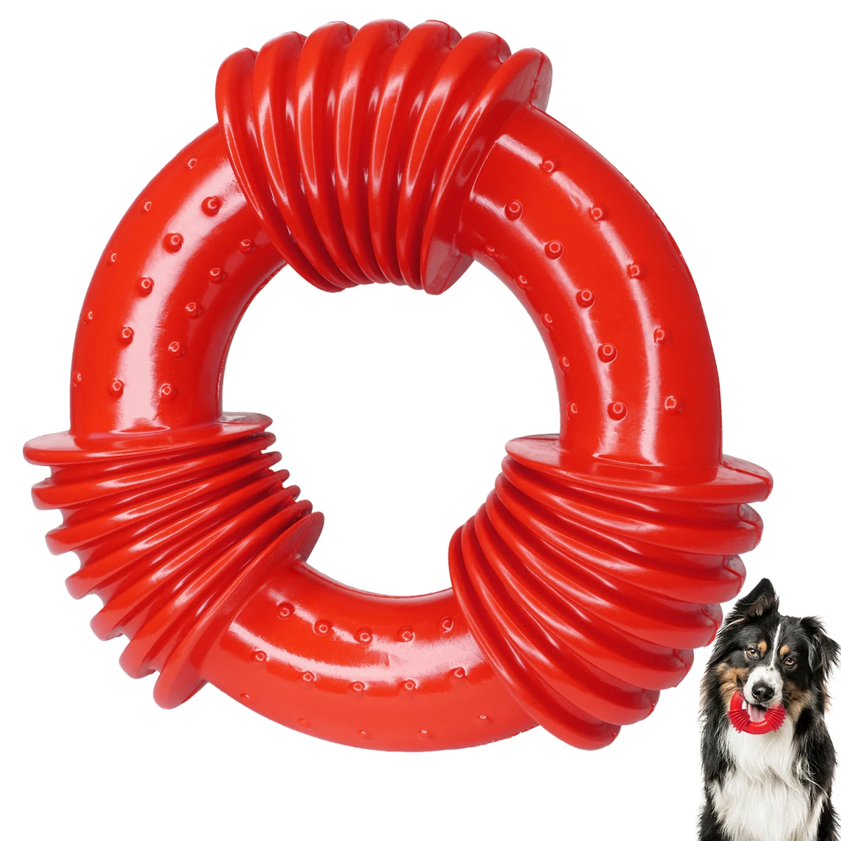 

Mewajump High Quality Custom pet chew toy dog rubber cotton rope squeaky dog toy