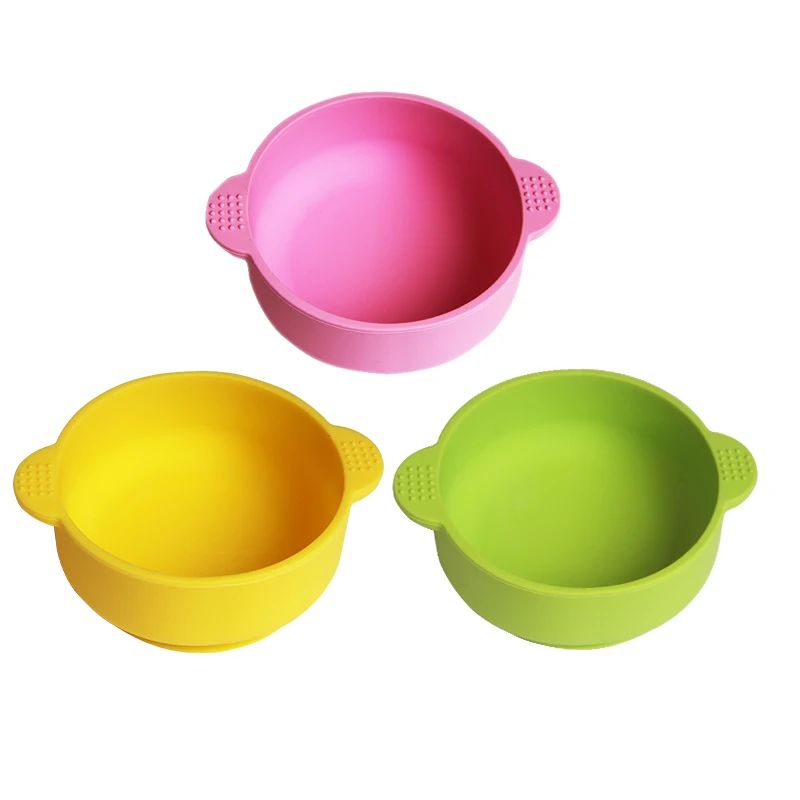 

Amazon Hot selling Baby Bowl BPA Free Silicone Baby Plato De Bebe With Suction For Babies Kids Toddlers