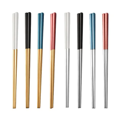 

Korean Chopsticks Colorful Stainless Steel 304 Sushi Titanium Chopsticks, Different colors