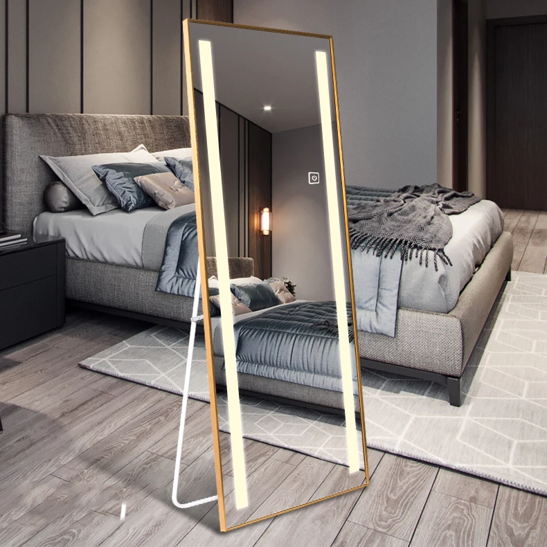 

custom-made any size illuminated vanity mirror full length mirror dressing mirror with LED light, Siliver