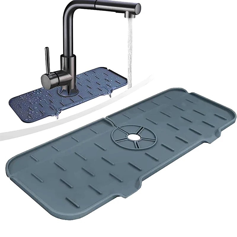 

Hot Selling Products Sink Draining Protector Pad Silicone Water Catcher Mat for Kitchen Faucet Sink Splash Guard