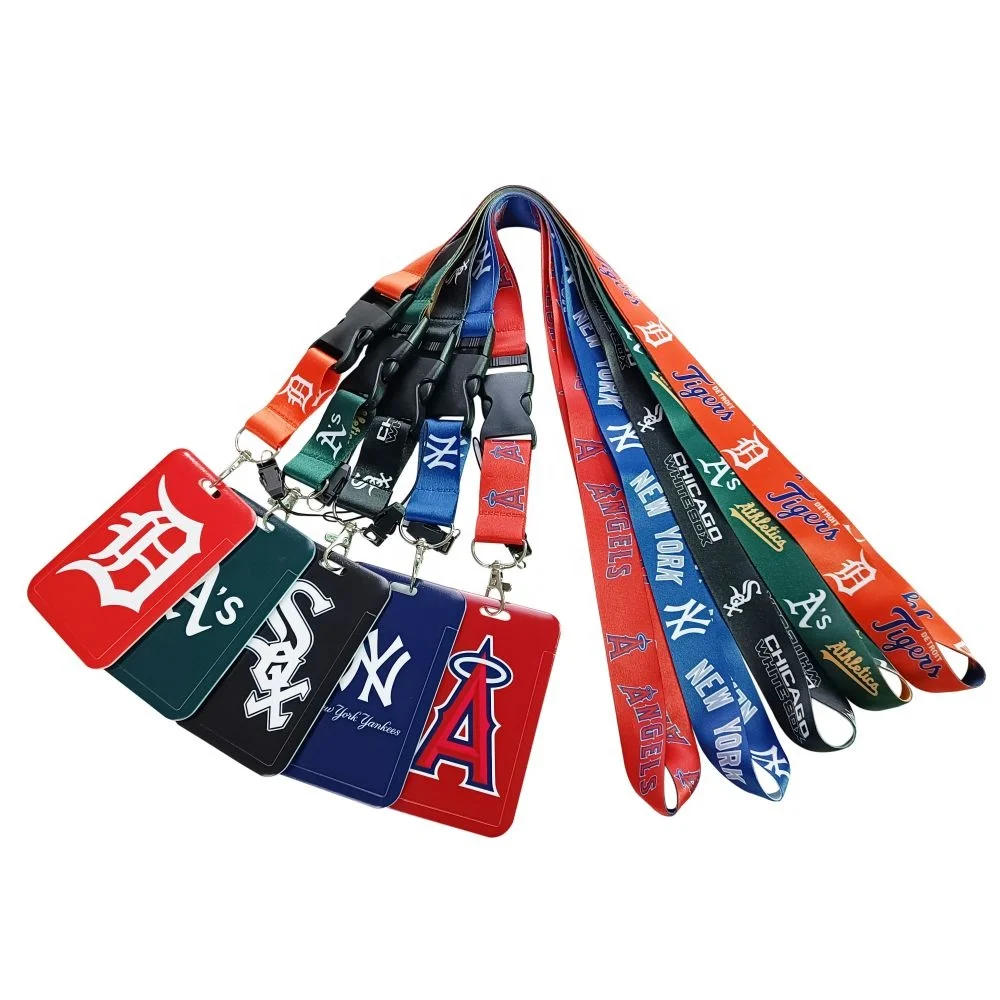 

Wholesale all 30 Major League Baseball Team lanyard ID card holder keychain MLB lanyard with custom logo