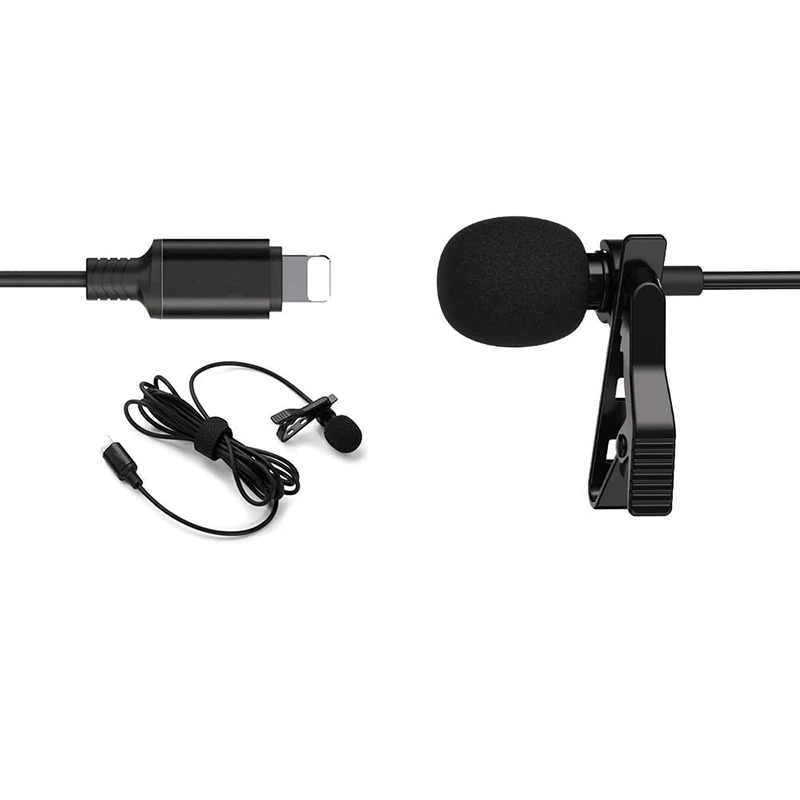 

Panvotech Wired Lavalier Lapel Mic for iphone smartphone Professional Clip Mini Microphone for Teaching youtube mic
