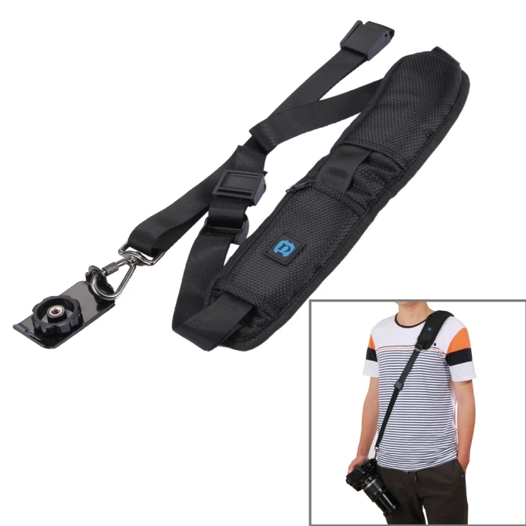 

Wholesale PULUZ Quick Release Anti-Slip Soft Pad Nylon Single Shoulder Camera Strap with Metal Hook for SLR DSLR Action Camera