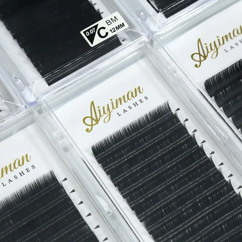 

Faux Siberian Mink Eyelash Extensions Tray Soft Eye Lash, Natural black