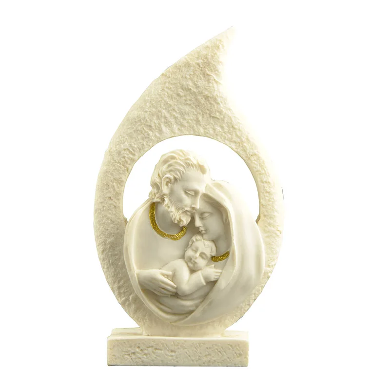 Stock Products Hot Sale Polyresin Religious Holy Family for Decoration