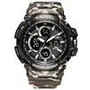 2019 Smael 1708 cool military sport unisex big digital wristwatches 3ATM water resistant back light with PU rubber strap