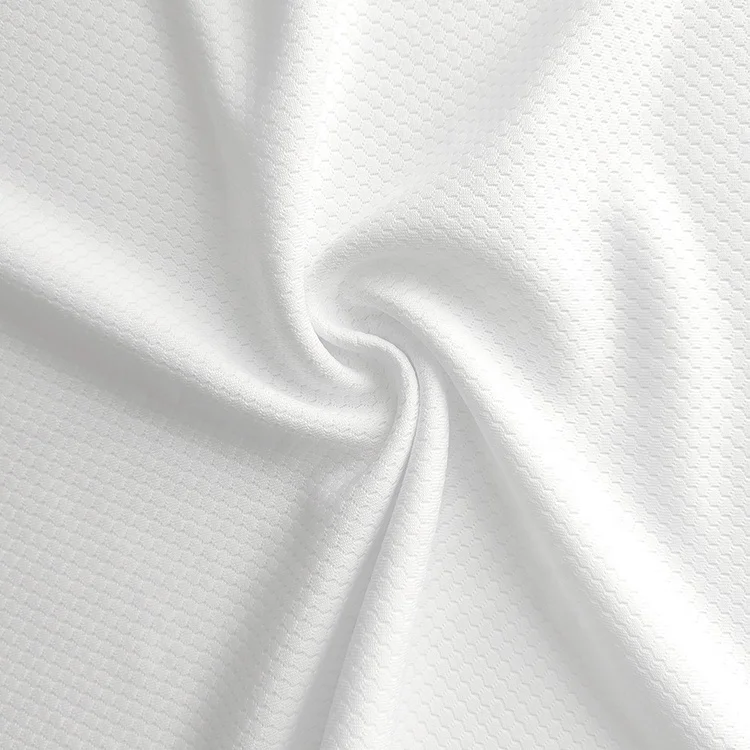 100 Polyester Sports Honeycomb Mesh Knitted Fabric for Sportswear T-shirt Soccer Jersey