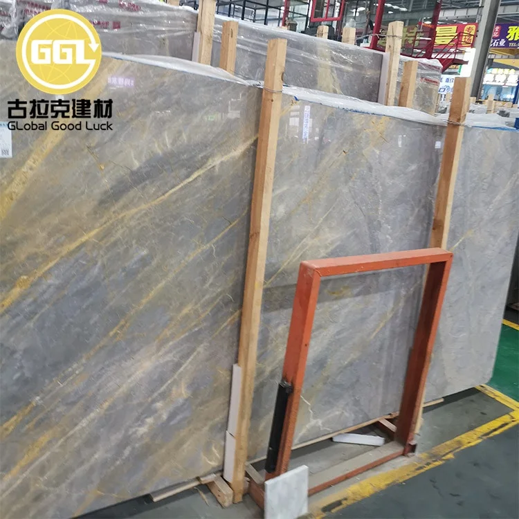 Polished Nature Blue Marble Slab for Wall and Floor in Villa and Hotel Projects Total Solution Available supplier