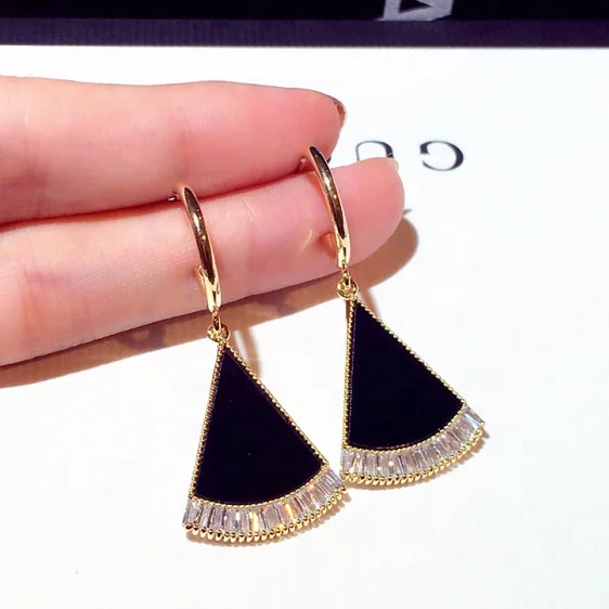 

High Quality Shine Zircon Earring for Women Charm Zircon Drop Earring Wedding Engagement Jewelry Accessories Pendant Gift, Picture shows