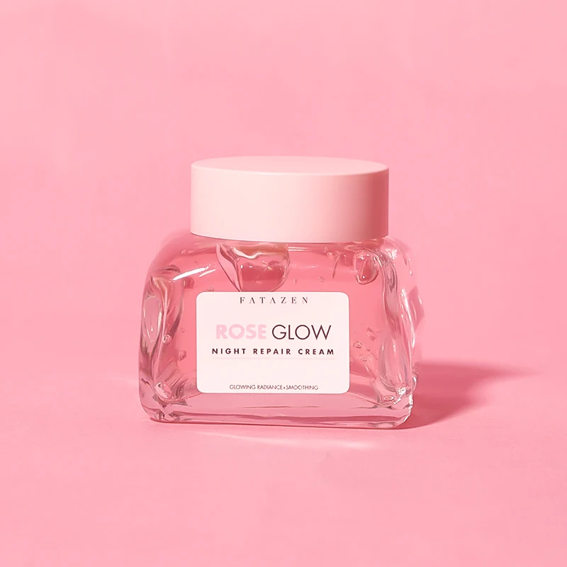 

FATAZEN Wholesale 100% Natural Rose Jelly Clay Gel Mud Face Mask Collagen Anti-Aging Skin Whitening Pink Facial Sleeping Mask