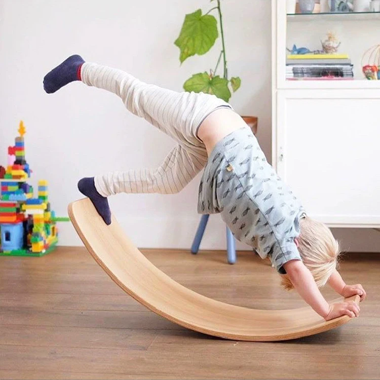 

Montessori Teaching Aids Educational Playing Yoga Toys Kids Wooden Balance Board