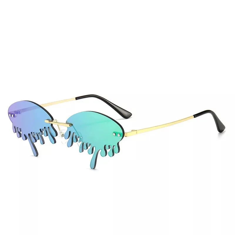 

2020 Hot Sale Drip Tears Sunglasses Brand Designer Rimless Drop Water Women Cool Sun Glasses