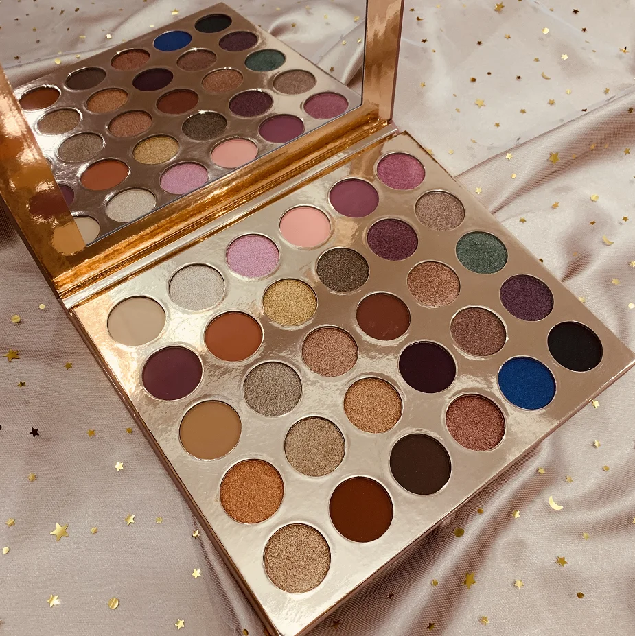 Customized Smoky Eye 30 Color Eyeshadow No Logo Rose Gold Eyeshadow