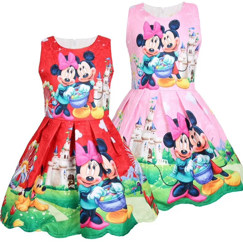 

8695216 Sleeveless Girls Cartoon Dress Print Wholesale Children's Clothing
