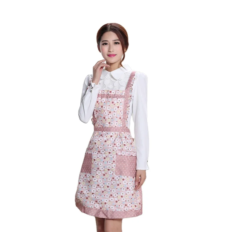 

Waterproof Plaid Print Kitchen Double Layer Anti-oil Aprons Kitchen Cooking Thick Cloth